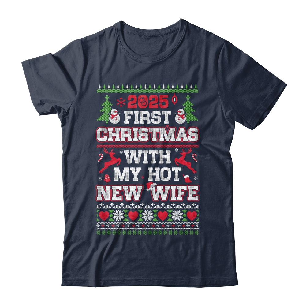 2025 First Christmas With My Hot New Wife Shirt & Sweatshirt | teecentury