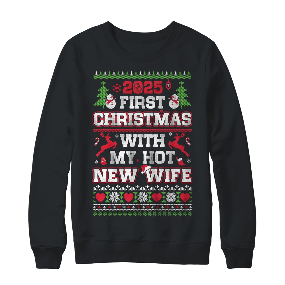 2025 First Christmas With My Hot New Wife Shirt & Sweatshirt | teecentury