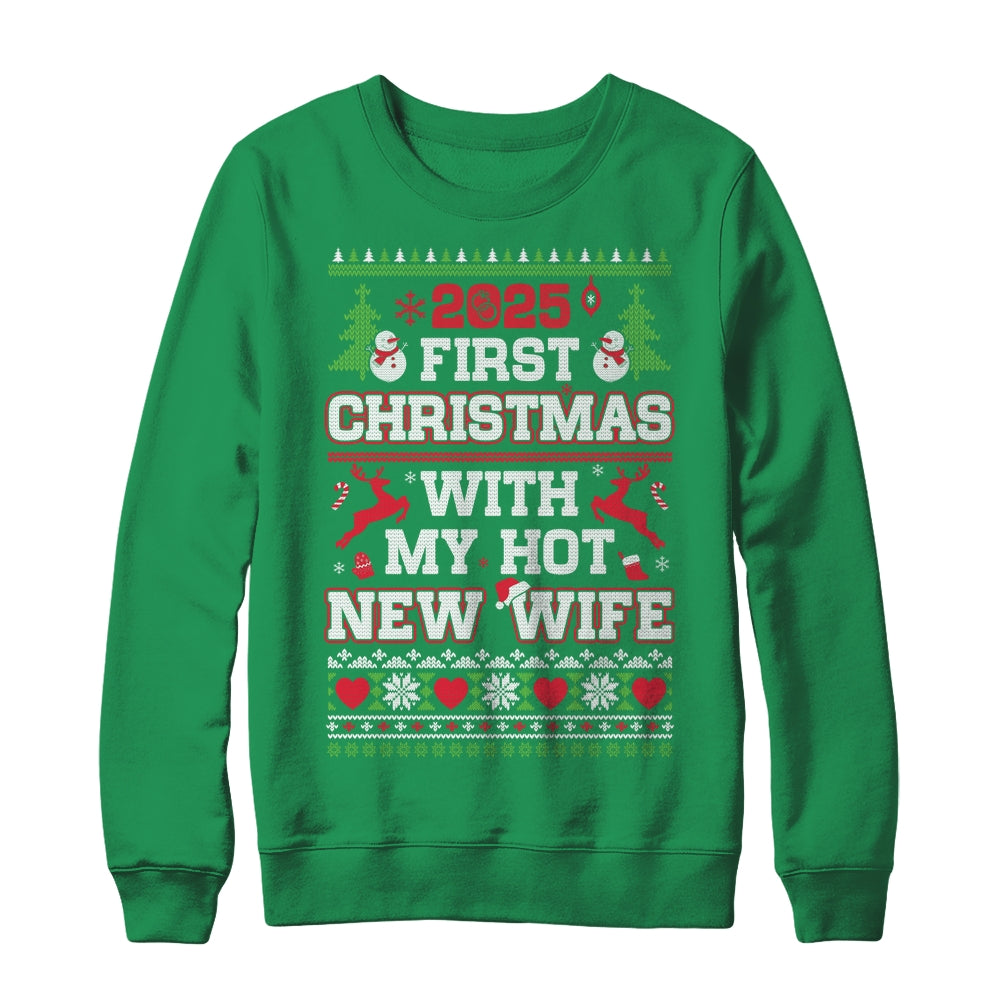 2025 First Christmas With My Hot New Wife Shirt & Sweatshirt | teecentury