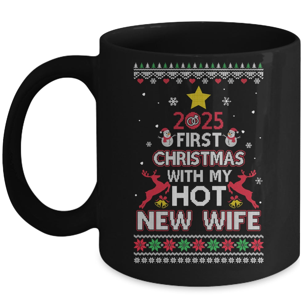 2025 First Christmas With My Hot New Wife Ugly Mug | teecentury