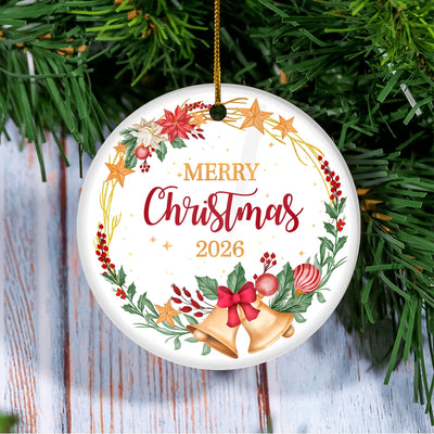 2025 Merry Christmas Ornament Traditional Festive Christmas Tree Ornament | teecentury