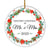 2025 Our First Christmas As Mr And Mrs Gift Christmas Flower For Wedding Newlywed Couple 2025 Christmas Tree Ornament | teecentury