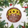 2025 Our First Christmas As Mr And Mrs Gift Sunflower For Wedding Newlywed Couple 2025 Christmas Tree Ornament | teecentury