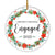 2025 Our First Christmas Engaged Just Married Christmas Flower Gift For Wedding Newlywed Couple 2025 Christmas Tree Ornament | teecentury