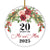20th Wedding Anniversary 20 Years As Mr & Mrs 2025 Christmas Ornaments Gifts For Couples Husband Wife Holiday Decoration Christmas Tree Ornament | teecentury