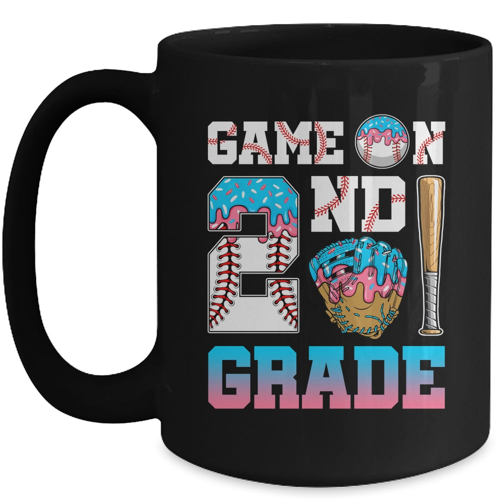 2nd Grade Back To School Baseball Drip Ice Cream Game On Mug | teecentury