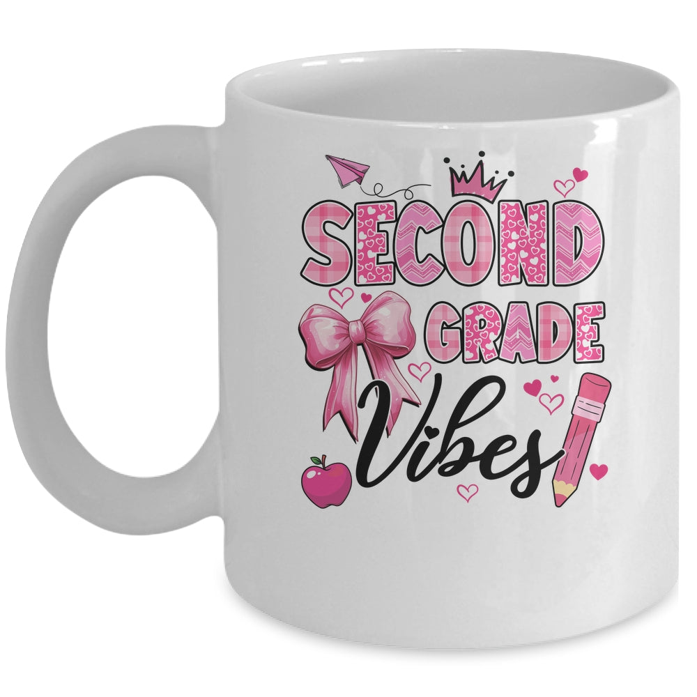 2nd Second Grade Vibes Back To School Coquette Teacher Girl Mug | teecentury