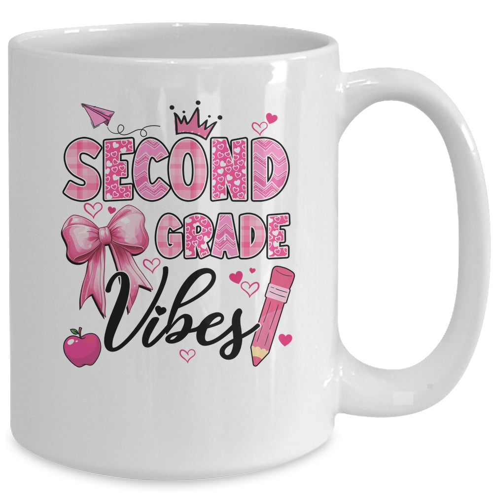 2nd Second Grade Vibes Back To School Coquette Teacher Girl Mug | teecentury