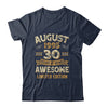 30 Years Awesome Vintage August 1995 30th Birthday Shirt & Hoodie | teecentury