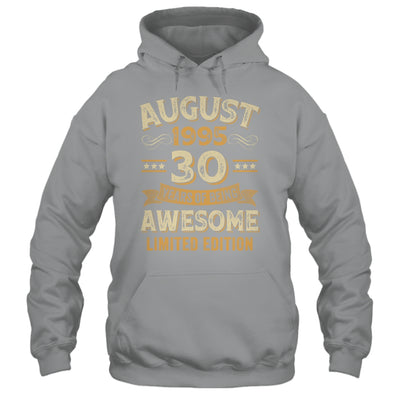 30 Years Awesome Vintage August 1995 30th Birthday Shirt & Hoodie | teecentury
