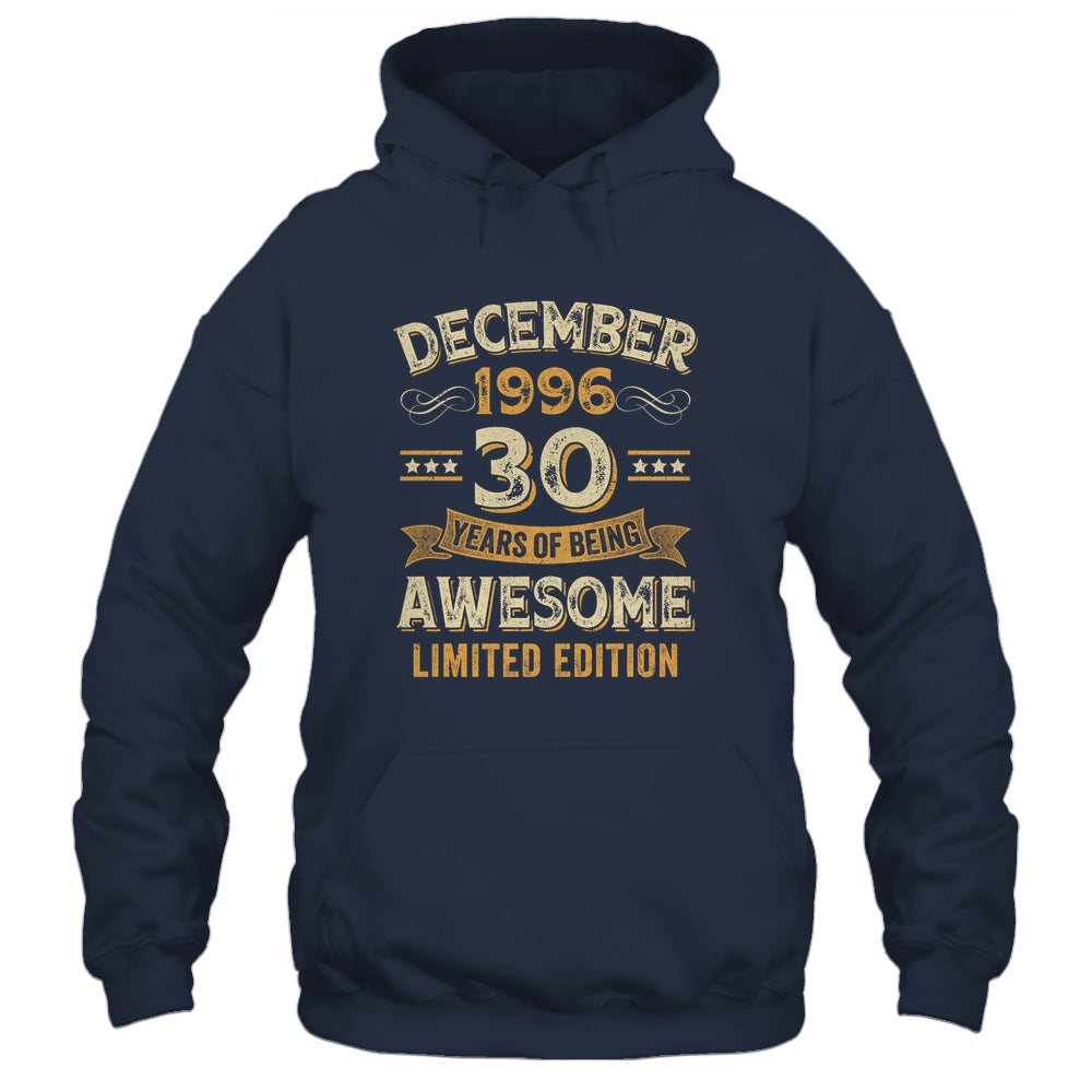 30 Years Awesome Vintage December 1996 30th Birthday Shirt & Hoodie | teecentury