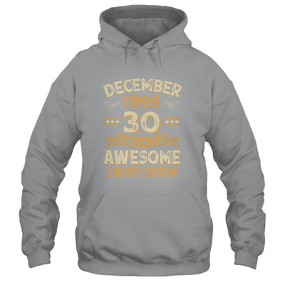 30 Years Awesome Vintage December 1996 30th Birthday Shirt & Hoodie | teecentury