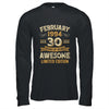 30 Years Awesome Vintage February 1994 30th Birthday Shirt & Hoodie | teecentury