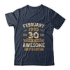 30 Years Awesome Vintage February 1995 30th Birthday Shirt & Hoodie | teecentury