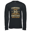 30 Years Awesome Vintage February 1995 30th Birthday Shirt & Hoodie | teecentury