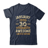 30 Years Awesome Vintage January 1995 30th Birthday Shirt & Hoodie | teecentury