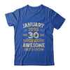 30 Years Awesome Vintage January 1995 30th Birthday Shirt & Hoodie | teecentury