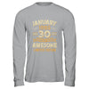 30 Years Awesome Vintage January 1995 30th Birthday Shirt & Hoodie | teecentury