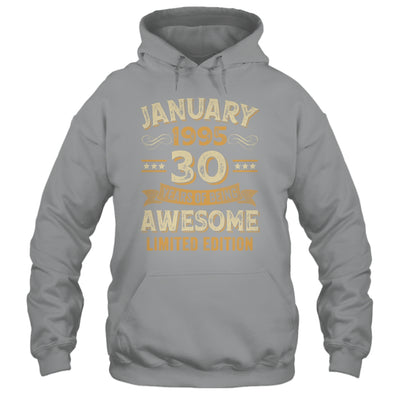 30 Years Awesome Vintage January 1995 30th Birthday Shirt & Hoodie | teecentury