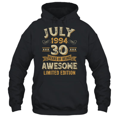 30 Years Awesome Vintage July 1994 30th Birthday Shirt & Hoodie | teecentury