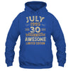 30 Years Awesome Vintage July 1995 30th Birthday Shirt & Hoodie | teecentury