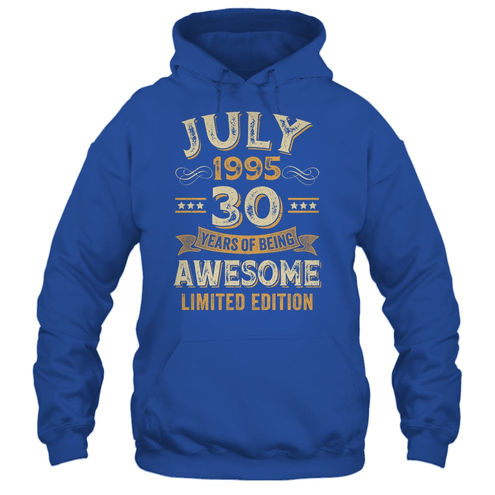 30 Years Awesome Vintage July 1995 30th Birthday Shirt & Hoodie | teecentury