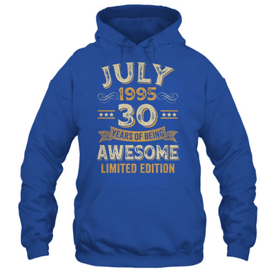 30 Years Awesome Vintage July 1995 30th Birthday Shirt & Hoodie | teecentury