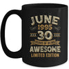 30 Years Awesome Vintage June 1995 30th Birthday Mug | teecentury