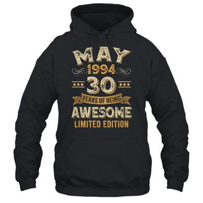 30 Years Awesome Vintage May 1994 30th Birthday Shirt & Hoodie | teecentury