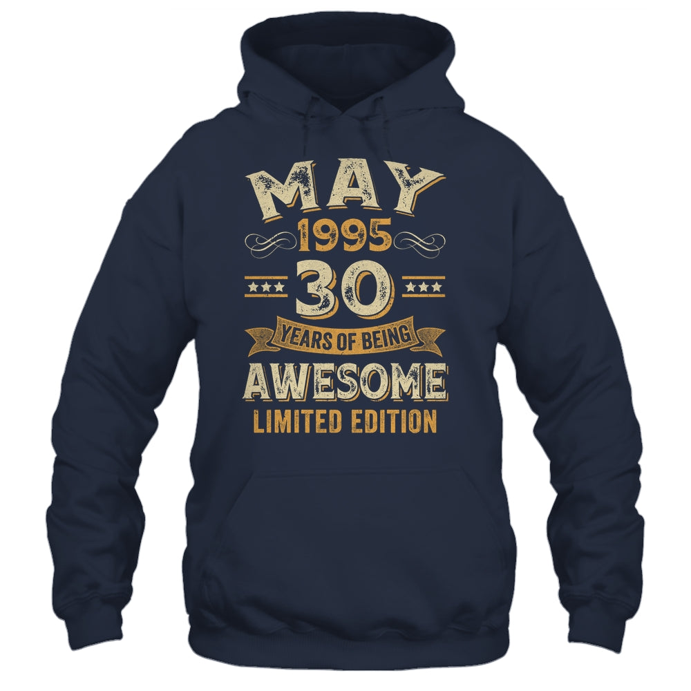 30 Years Awesome Vintage May 1995 30th Birthday Shirt & Hoodie | teecentury