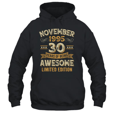 30 Years Awesome Vintage November 1995 30th Birthday Shirt & Hoodie | teecentury