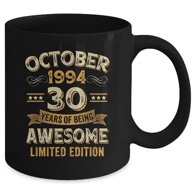 30 Years Awesome Vintage October 1994 30th Birthday Mug | teecentury