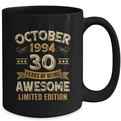 30 Years Awesome Vintage October 1994 30th Birthday Mug | teecentury