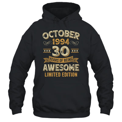 30 Years Awesome Vintage October 1994 30th Birthday Shirt & Hoodie | teecentury