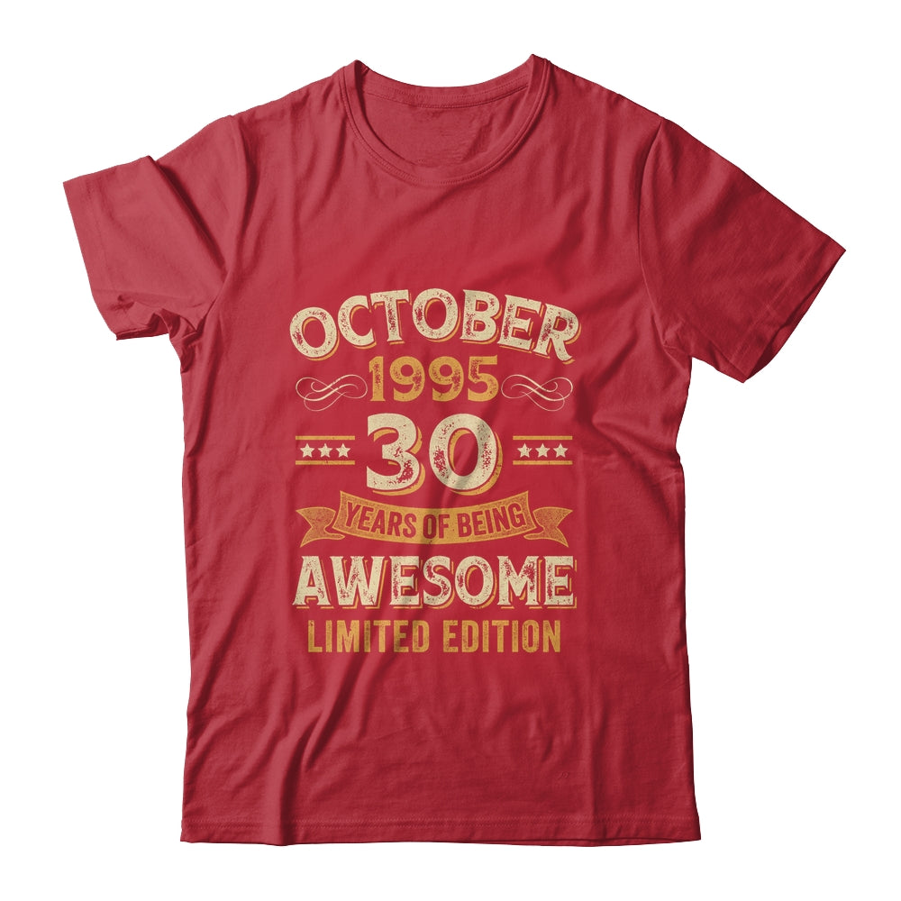 30 Years Awesome Vintage October 1995 30th Birthday Shirt & Hoodie | teecentury