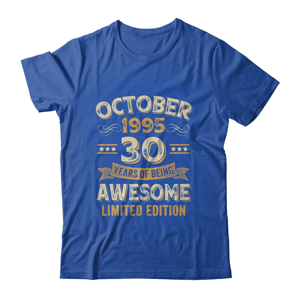 30 Years Awesome Vintage October 1995 30th Birthday Shirt & Hoodie | teecentury
