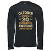 30 Years Awesome Vintage October 1995 30th Birthday Shirt & Hoodie | teecentury