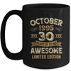 30 Years Awesome Vintage October 1995 30th Birthday Mug | teecentury
