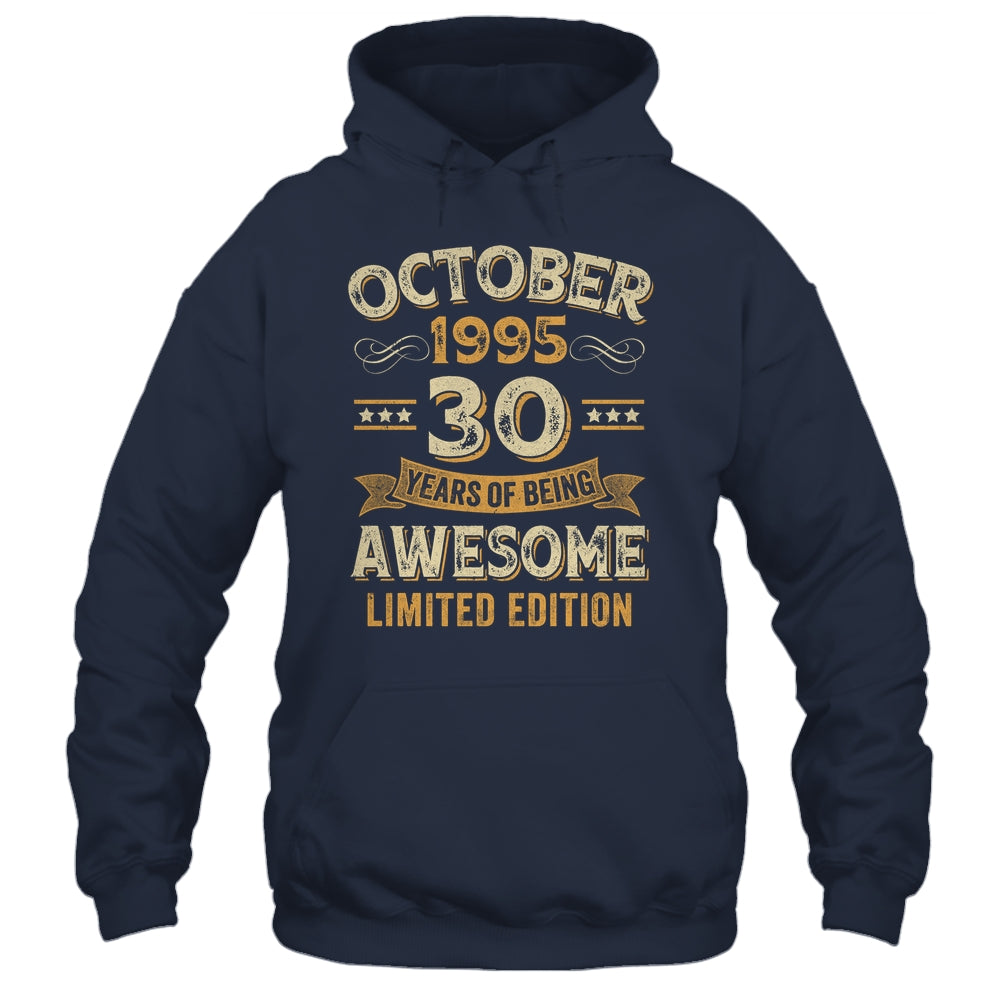 30 Years Awesome Vintage October 1995 30th Birthday Shirt & Hoodie | teecentury