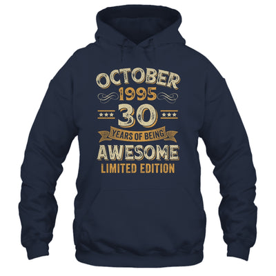 30 Years Awesome Vintage October 1995 30th Birthday Shirt & Hoodie | teecentury