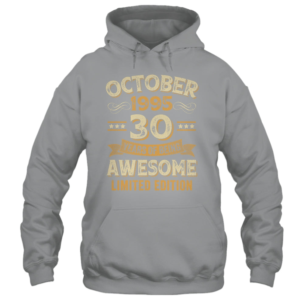 30 Years Awesome Vintage October 1995 30th Birthday Shirt & Hoodie | teecentury