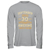 30 Years Awesome Vintage September 1995 30th Birthday Shirt & Hoodie | teecentury