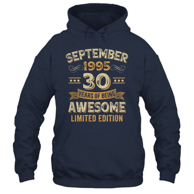 30 Years Awesome Vintage September 1995 30th Birthday Shirt & Hoodie | teecentury