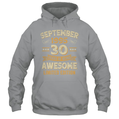 30 Years Awesome Vintage September 1995 30th Birthday Shirt & Hoodie | teecentury