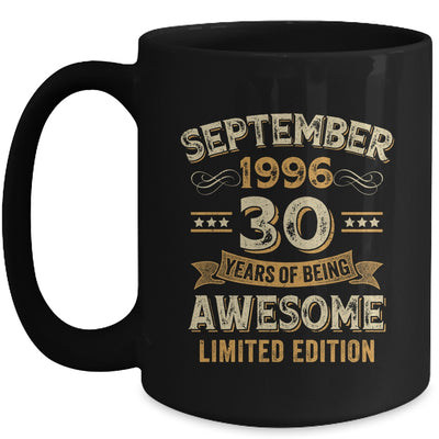 30 Years Awesome Vintage September 1996 30th Birthday Mug | teecentury