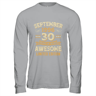 30 Years Awesome Vintage September 1996 30th Birthday Shirt & Hoodie | teecentury