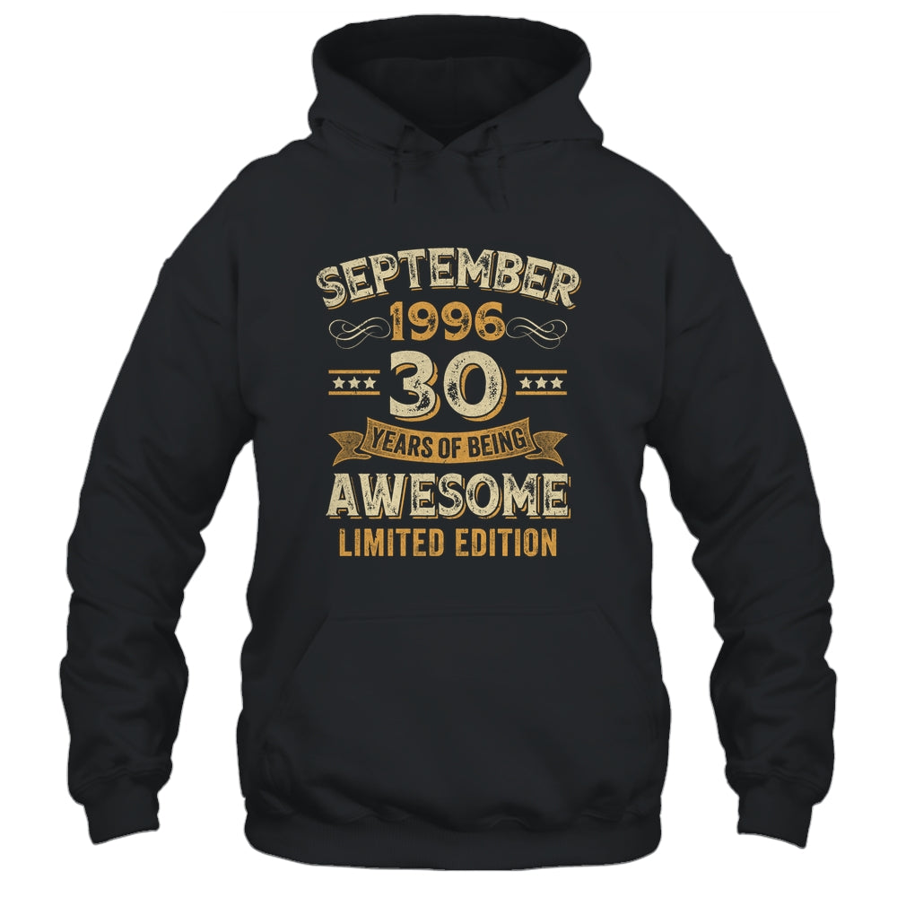 30 Years Awesome Vintage September 1996 30th Birthday Shirt & Hoodie | teecentury
