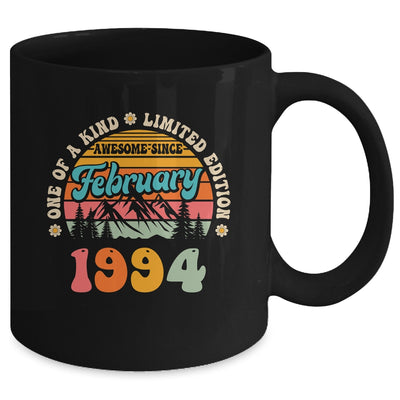 30 Years Old Awesome Since February 1994 30th Birthday Groovy Mug | teecentury