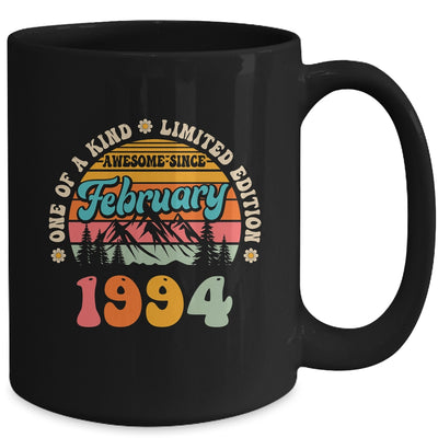 30 Years Old Awesome Since February 1994 30th Birthday Groovy Mug | teecentury