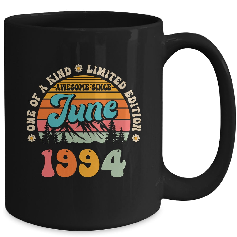 30 Years Old Awesome Since June 1994 30th Birthday Groovy Mug | teecentury